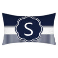 Axyaa Blue Stripe Pillowcase 30X50 for Sofa Chair Decor