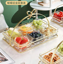 Axyaa Divided Fruit Plate for Living Room Tea Table Snacks Home Decor