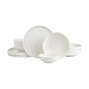 Axyaa White Porcelain Dinnerware Set: Bowls & Plates, Scratch Resistant, Ideal for Meals