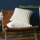 Axyaa Super-Soft Striped Plush Cushion Cover for Home Decor