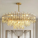 Axyaa Copper Crystal Chandelier for Dining Room, Living Room, and Restaurant