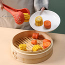 Axyaa Kitchen Utensil Set: Colander Spoon, Food Tongs, Beater, Steak Clip, Soup Filter