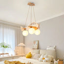 Axyaa Wood Airplane Chandelier LED Suspension Light for Boy Bedroom