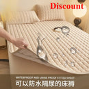 Axyaa Cotton Curve Grid Waterproof Mattress Protector Bedding Mattress Pad