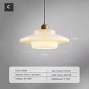 Axyaa Modern Milk Glass Pendant Lights LED for Kitchen Island Dining Room