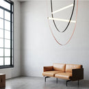 Axyaa Nordic Glass Tube Pendant Lamp for Living Room, Dining Room, Coffee Shop