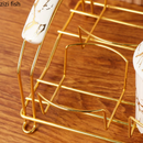 Axya Marbled Ceramic Food Storage Jar with Metal Base Rack