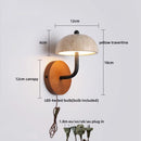 Axyaa Wabi Sabi LED Wall Lights Wood Yellow Travertine Glass Modern Bedside Lamp
