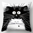 Watercolor Cat Pillowcase by Axyaa - 45cmX45cm Square Sofa Pillow - Loving Cat Design