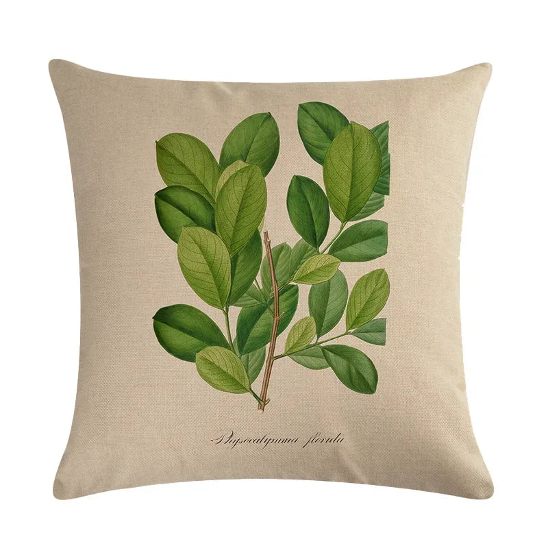 Axyaa Plant Print Embrace Pillowcase 45*45cm