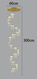 Axyaa Modern Staircase Chandeliers LED Pendant Light for Living Room Decor