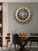 Axya Sun Wall Clock - Elegant Home Decor, High-End Design