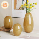 Axyaa Imitation Jade Glass Vase for Flowers Arrangement and Room Decoration