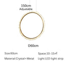 Axyaa Crystal Pendant Ring Chandelier for Luxury Interior Decor