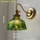 Axyaa Nordic Brass Wall Lamp glass Shade Sconce Lighting Fixture with Switch