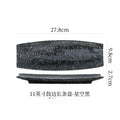 Axyaa Ceramic Sushi Plate Set - Stylish Tableware for Sashimi, Dim Sum, and Barbecue