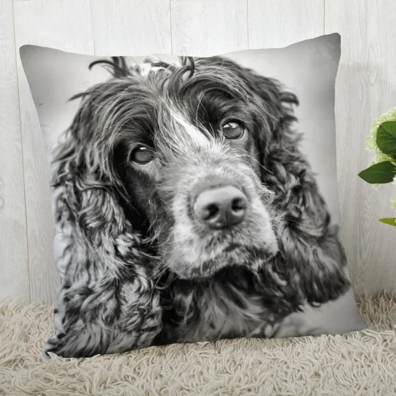 Axyaa Cocker Spaniel Sofa Cushion Cover - Creative and Simple Home Decor
