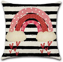 Axyaa Love Rainbow Pillowcase Home Decoration for Valentine's Day