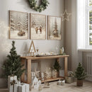 Axyaa Vintage Forest Pine Tree Wall Art Set, Christmas Country Landscape Print