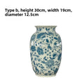 Axyaa Blue & White Porcelain Vases, Decorative Handicrafts, Ceramic Flower Vases, Entrance Hall Ornaments