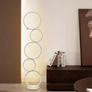 Axyaa Elegant Five Ring LED Floor Lamp for Home Décor and Lighting