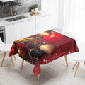 Axyaa Christmas Candle Printed Tablecloth Set