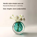 Axyaa Glass Vase: Elegant Decor for Living Room, Dining Table, Fresh Flowers & Hydroponics
