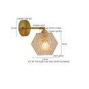 Axyaa Glass LED Wall Lamps - Vintage Japanese Style, Copper Arm, Small Bell Design