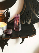 Axyaa Gothic Bat Moon Wall Shelf Crystal Holder Goth Home Decor