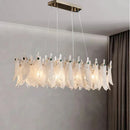 Axyaa French Crystal Chandelier: Misty Artistic Lighting Fixture for Elegant Living Spaces