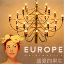 Axyaa Nordic Silver Gold Black Chandelier: Elegant Suspension Lamp for Living Room & Bedroom