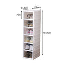 Axyaa Shoe Storage Box Stackable High-top Sneaker Organizer Shelf Cabinet