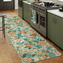 Axyaa Floral Print Runner Rug - Small, Stylish & Non-slip Bedroom Carpet