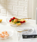 Axyaa Glass Fruit Plate: High Beauty Delicate Dim Sum Candy Snack Plate
