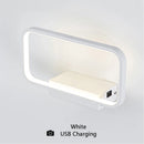 Axyaa 12W Touch Switch Wireless Wall Lamp 3-Color Dimming_USB Charge