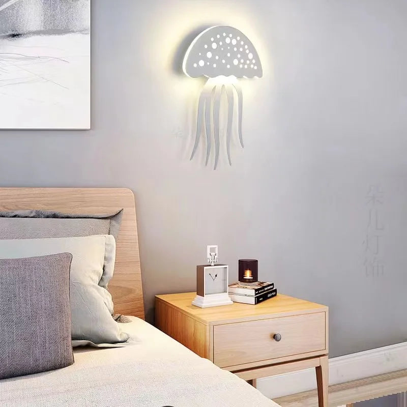 Axya LED Jellyfish Wall Lamp: Modern Nordic Indoor Decor for Bedside, Corridor, Aisle, Kids Room