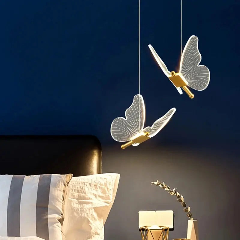 Nordic Butterfly LED Pendant Lamp for Stylish Indoor Lighting by Axyaa