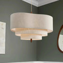 Axyaa Nordic Fabric Chandelier Pendant Light for Home Indoor Lighting