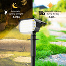Axyaa Solar Landscape Light: 50LED Waterproof Spotlight with 3 Color Modes