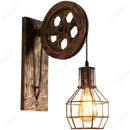 Axyaa Retro LED Pulley Wall Lamp for Home Decor and Lighting