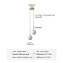 Axyaa Nordic Brass Bedside Pendant Lamp - Modern Glass Sphere for Bedroom & Bar Counter.