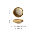 Axyaa Ceramic Sauce Plate Set - Japanese Style Coarse Pottery Small Dish