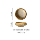 Axyaa Ceramic Sauce Plate Set - Japanese Style Coarse Pottery Small Dish