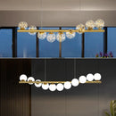 Axyaa Glass Balls Chandelier for Kitchen Dining Room Office Front Desk G9 LED Lighting