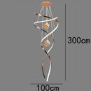 Axyaa Crystal Chandelier Stair Pendant Lamp Living Room Interior Lighting