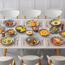 Axyaa Bohemian Porcelain Ceramic Dinnerware Set - 24 Pieces