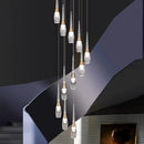 Axyaa Crystal Chandelier Stair Pendant Lamp Living Room Pendant Lights Interior Lighting