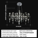 Axyaa Teardrop LED Crystal Chandelier for Luxurious Spaces