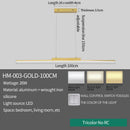 Axyaa Gold Chandelier Pendant Light - Modern Dimmable LED Hanging Lamp