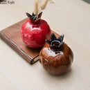 Axyaa Pomegranate Ceramic Vase: Table Decor, Floral Arrangement, Room Aesthetic